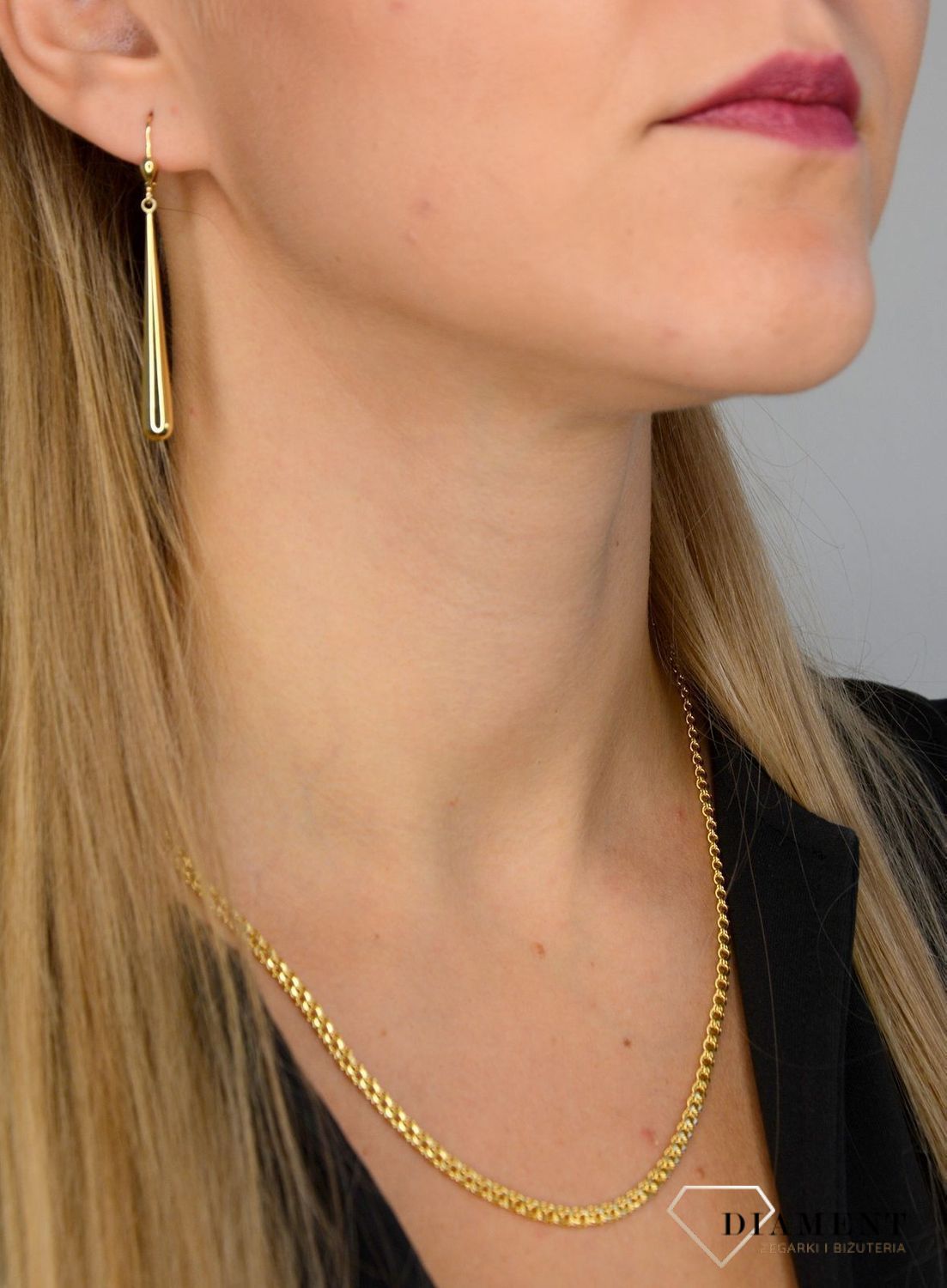 Złoty łańcuszek 585 o szerokości 3,5 mm ✅ Złoty łańcuszek został wykonany z najwyższej jakości złota próby 585. ✅.jpg